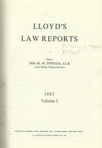 Lloyd's Law Reports - 1983, Volume 1