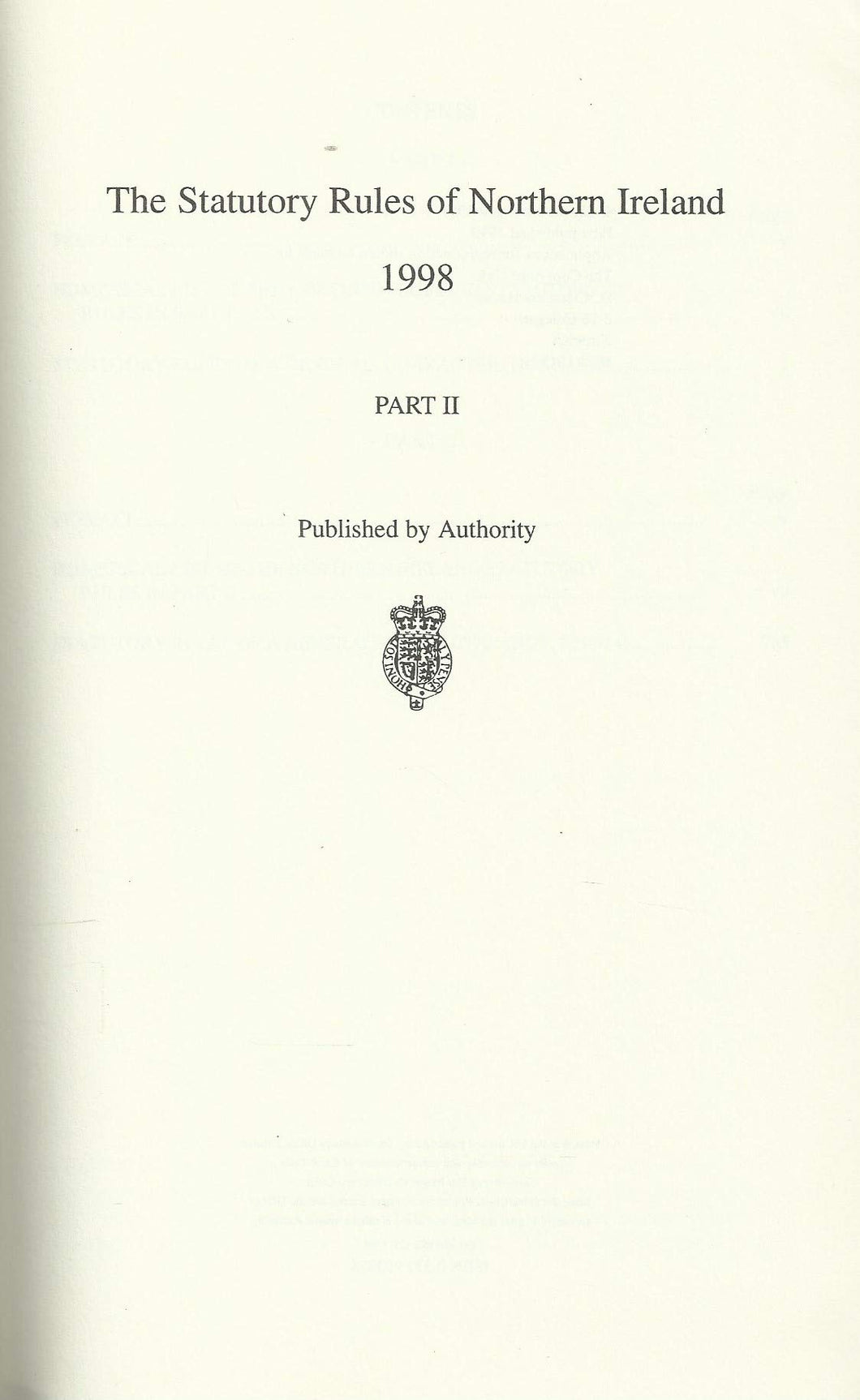 Statutory Rules of Northern Ireland: Pt. 2