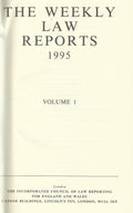 The Weekly Law Reports 1995, Volume I