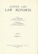Lloyd's List Law Reports - 1955, Volume 2 (Volume II)