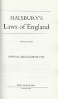 Halsbury's Laws of England: Annual Abridgement 1995