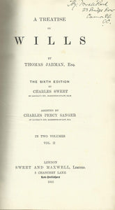 A Treatise on Wills (Jarman on Wills) - Sixth Edition, Volume II - 6th Edition, Volume 2