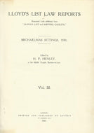 Lloyd's List Law Reports - Volume 38, Michaelmas Sittings, 1930