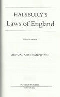 Halsbury's Laws of England: Annual Abridgment 2000