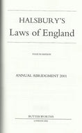 Halsbury's Laws of England: Annual Abridgment 2000