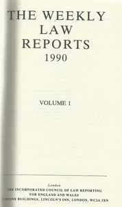 Weekly Law Reports 1990 Vol 1