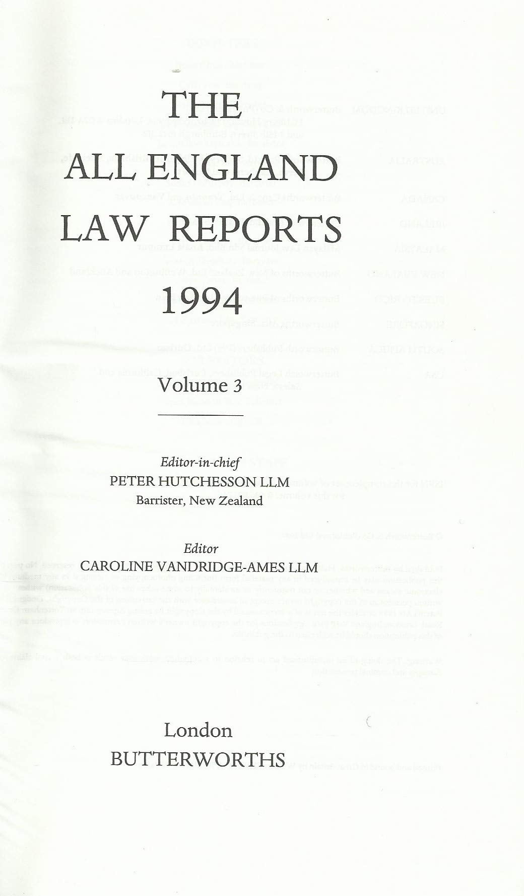 The All England Law Reports 1994, Volume 3