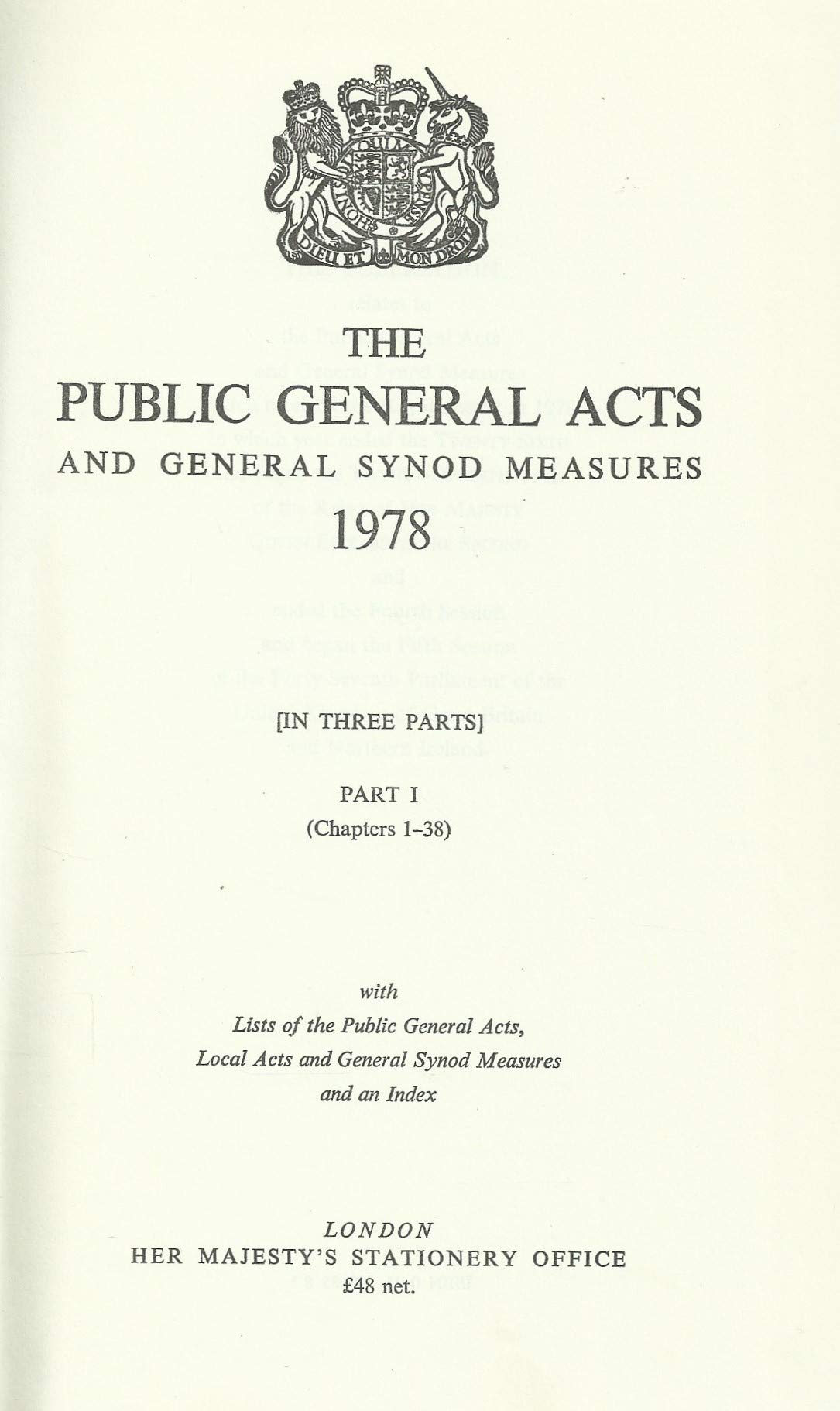 The public general acts and General Synod measures