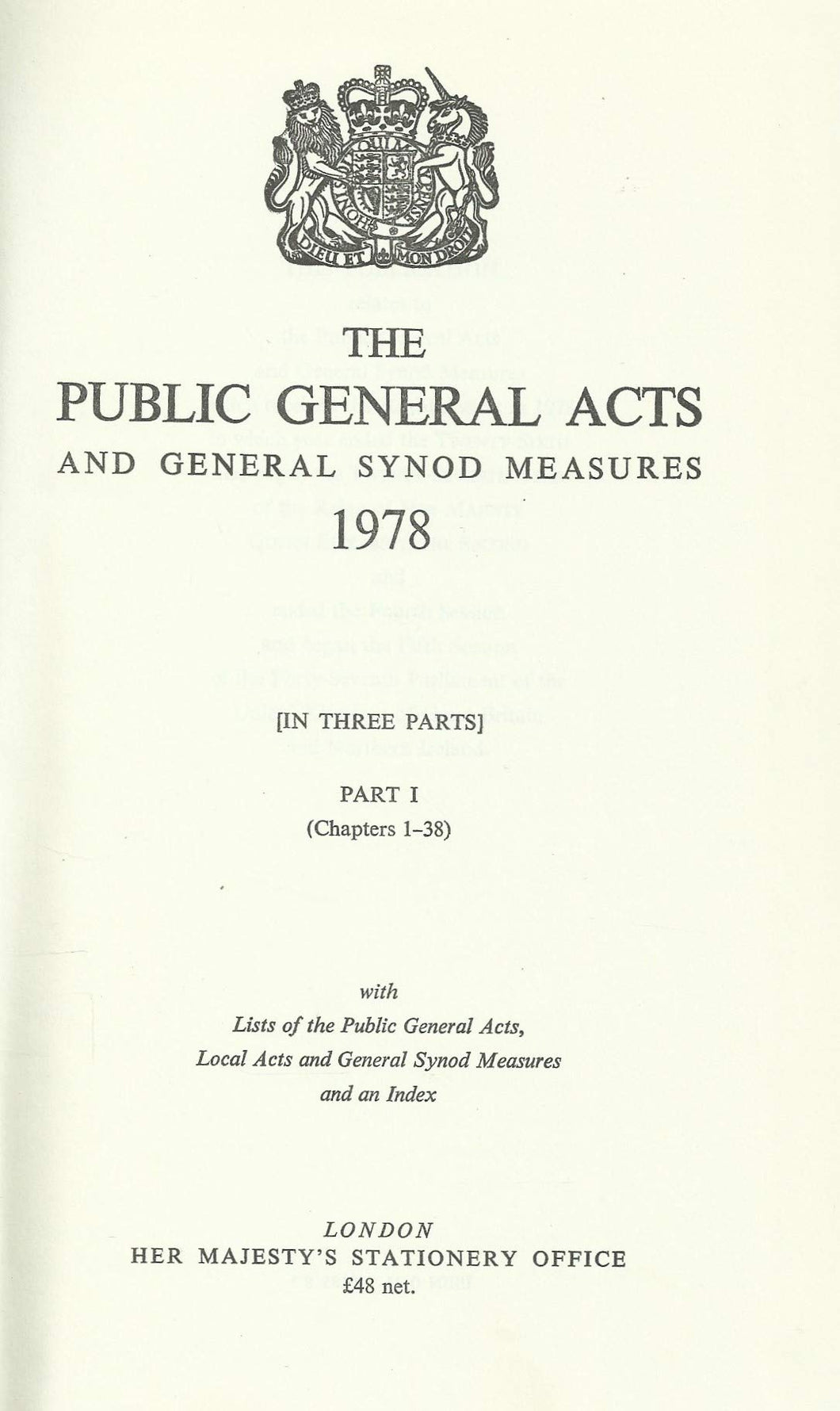 The public general acts and General Synod measures