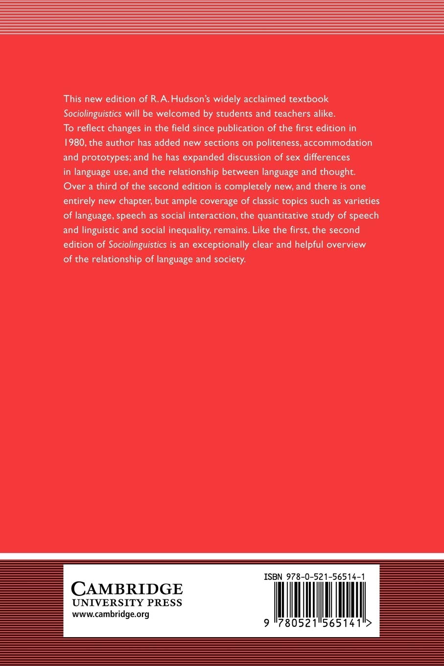 Sociolinguistics (Cambridge Textbooks in Linguistics)