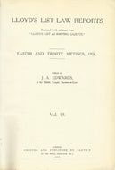 Lloyd's List Law Reports - Volume 19, Easter and Trinity Sittings, 1924