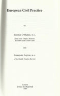 European Civil Practice