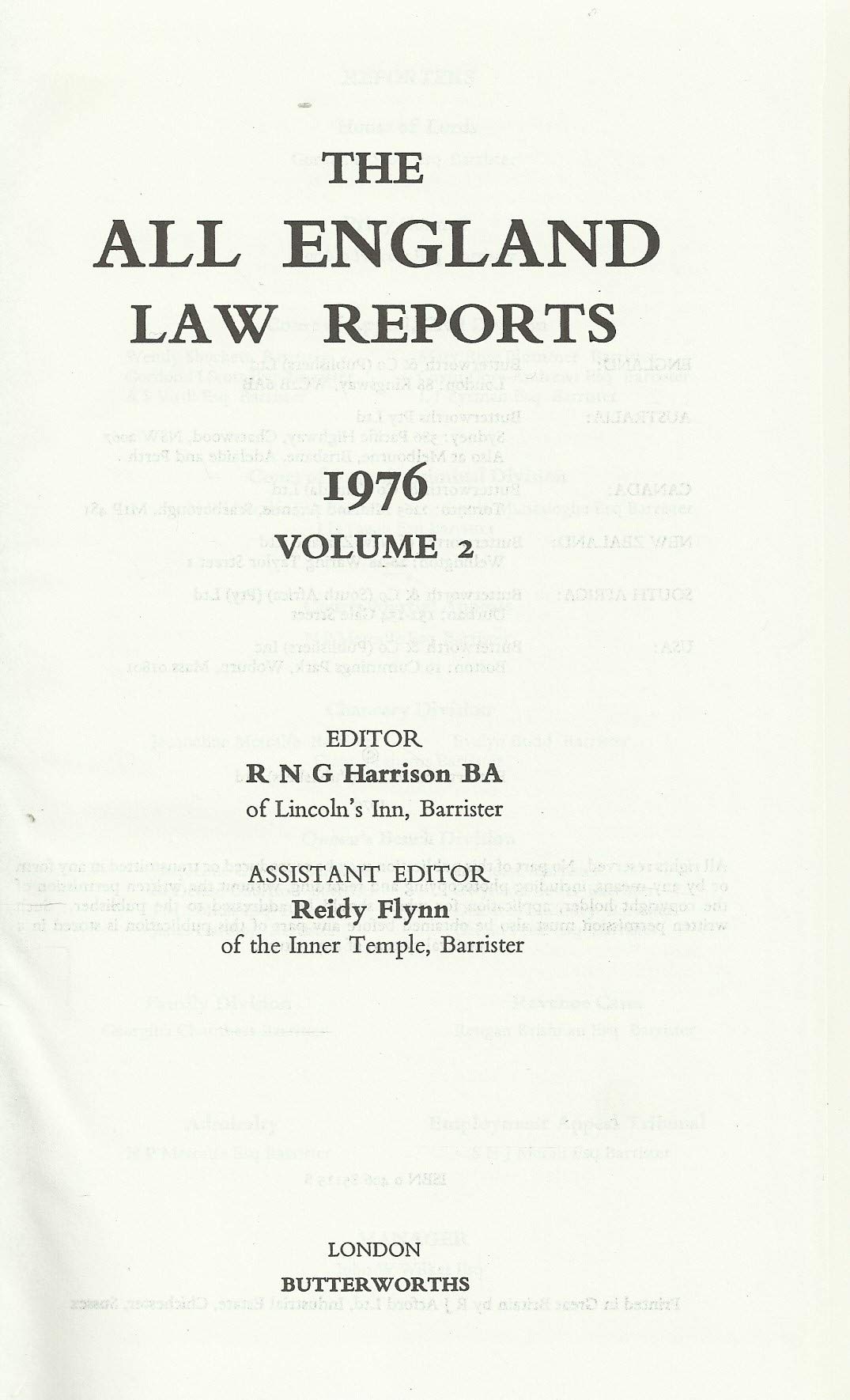 The All England Law Reports 1976 Volume 2
