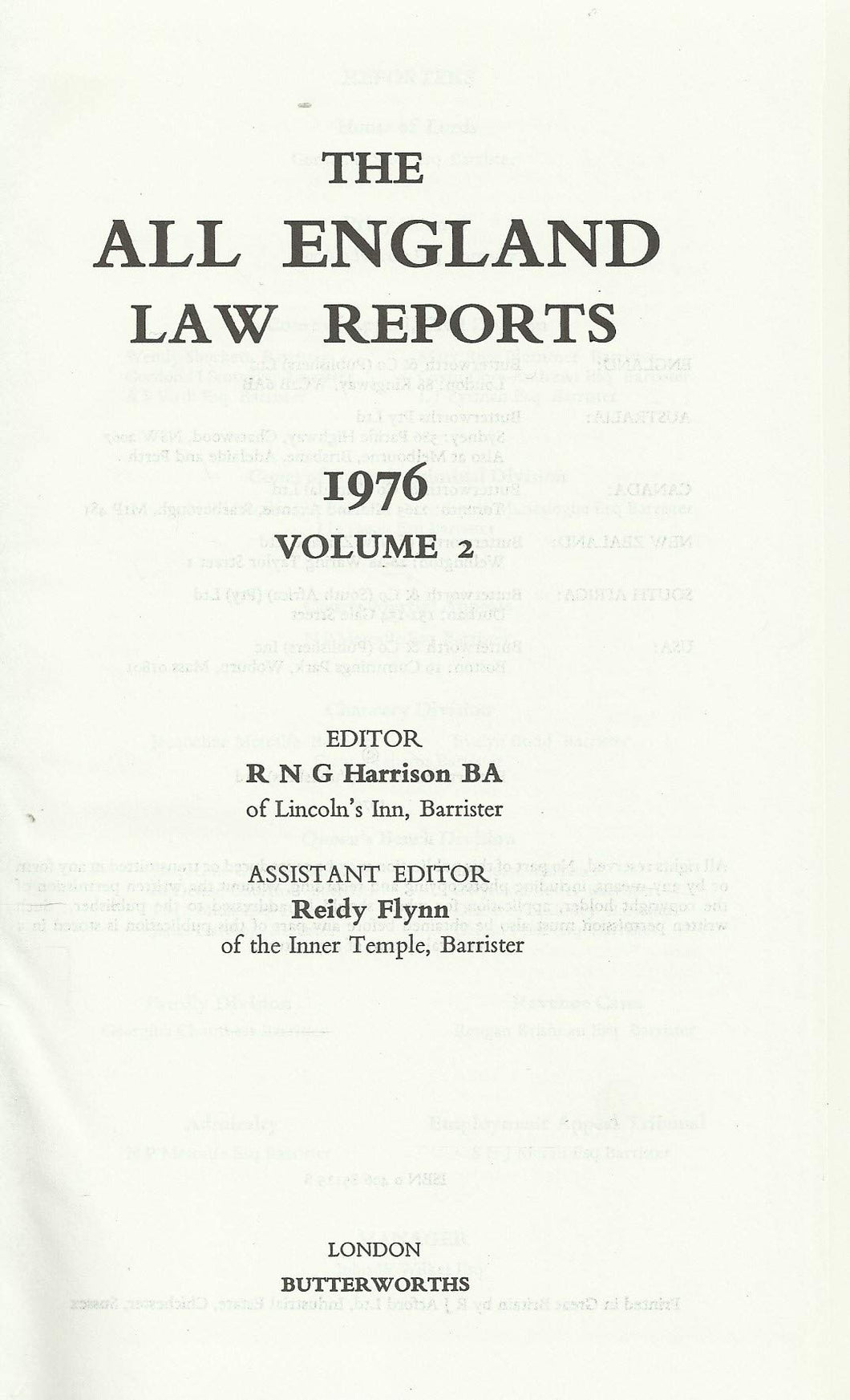 THE ALL ENGLAND LAW REPORTS 1976 VOLUME 2