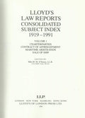 "Lloyd's Law Reports" 1919-91,v.1: Consolidated Index