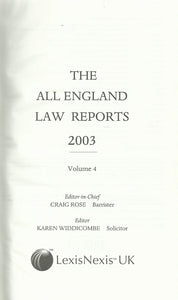 The All England Law Reports 2003, Volume 4