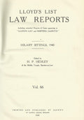 Lloyd's List Law Reports - Volume 66, Hilary Sittings, 1940