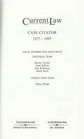 Current Law Case Citators 1977-1997