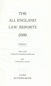 The All England Law Reports 2000: Vol 1
