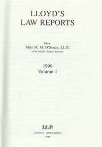 Lloyd's Law Reports - 1998, Volume 1