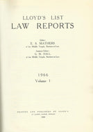 Lloyd's List Law Reports 1966, Volume 1