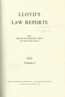 Lloyd's Law Reports 1981 Volume 2