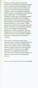 Party Policy and Government Coalitions