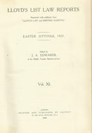 Lloyd's List Law Reports - Volume XI (Volume 11), Easter Sittings, 1922