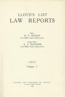 Lloyd's List Law Reports - 1957 Volume 1