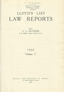 Lloyd's List Law Reports - 1960, Volume 2