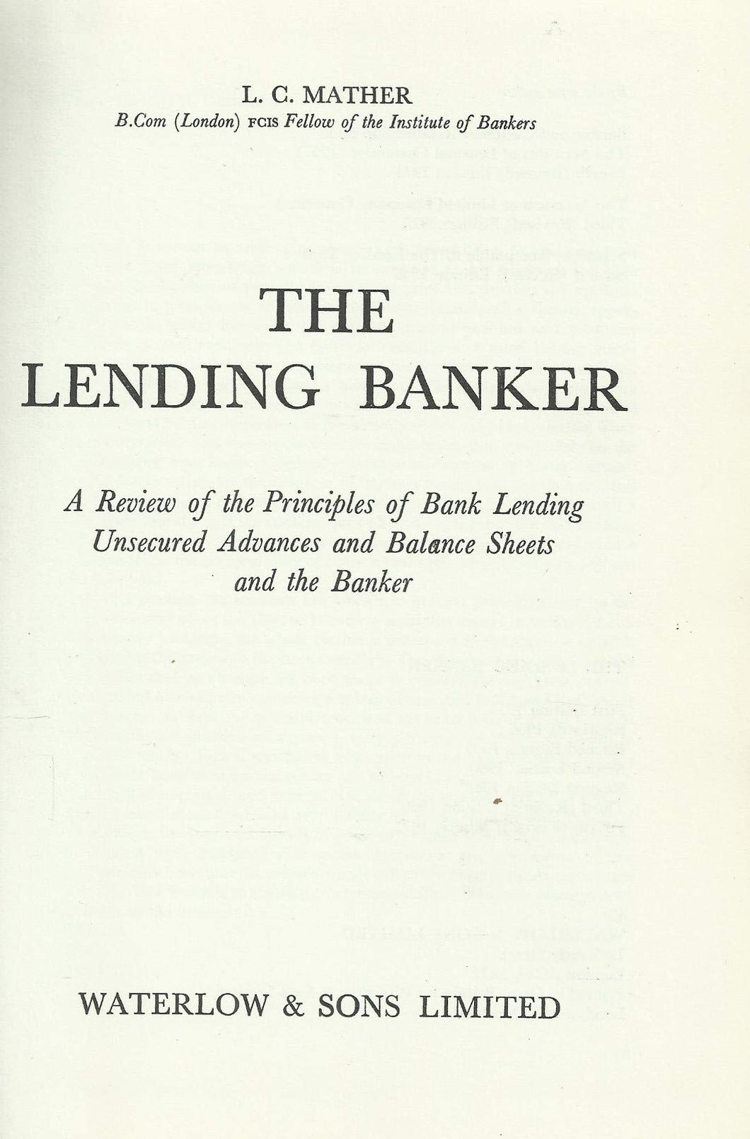 Lending Banker