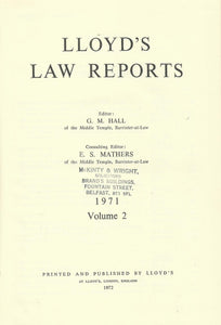 Lloyd's Law Reports - 1971, Volume 2