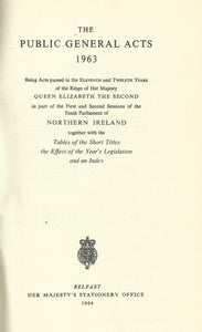 Northern Ireland Public General Acts, 1963