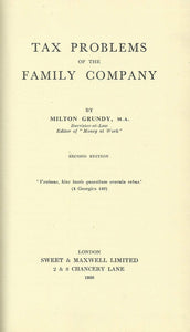 Tax Problems of the Family Company