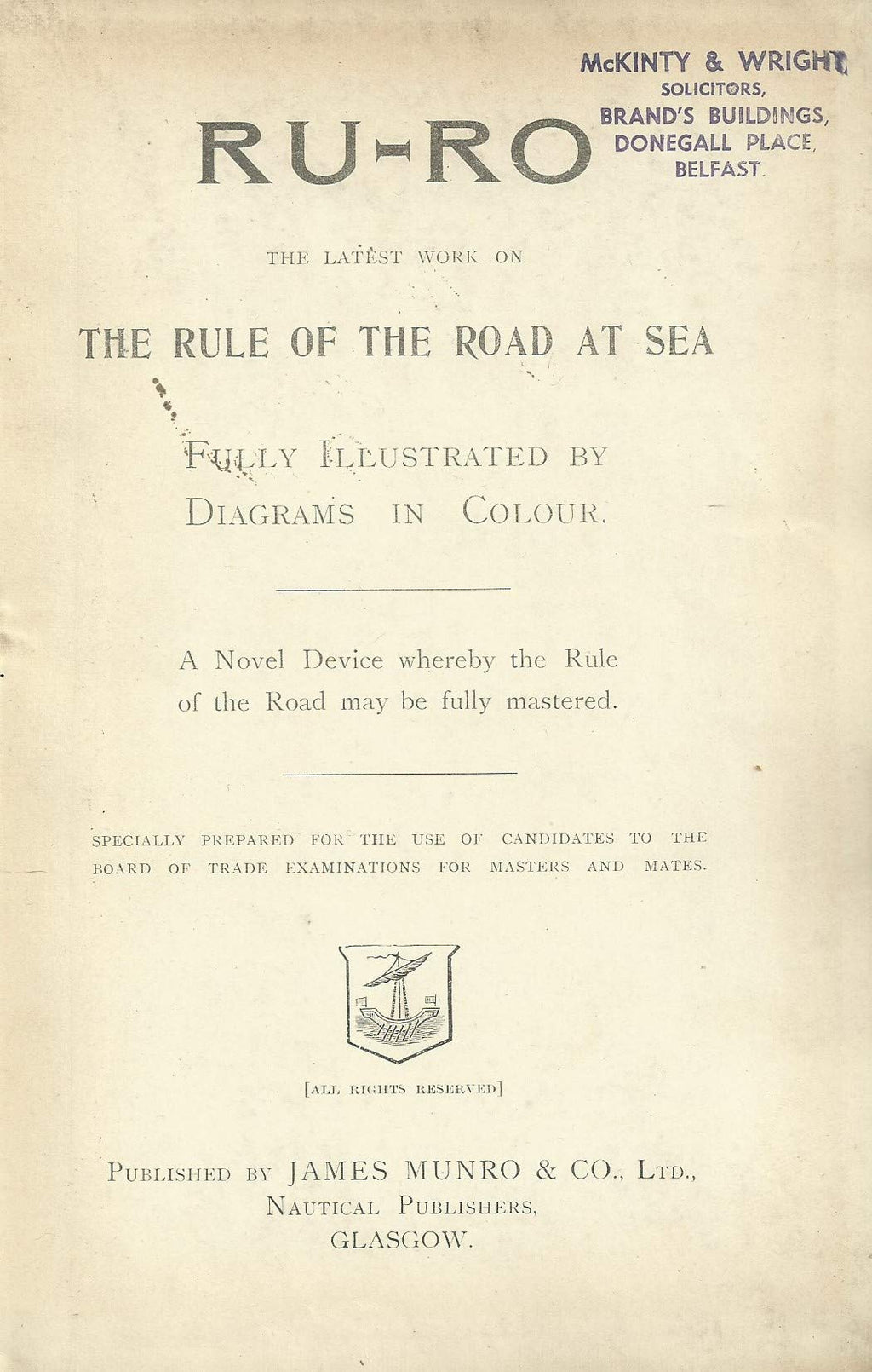 Ru-Ro: The Latest Work on the Rule of the Road at Sea