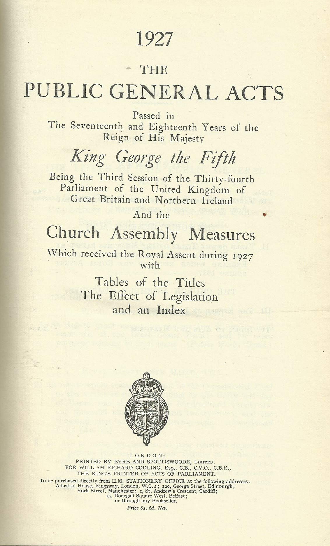 1927 - The Public General Acts