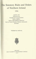 Northern Ireland Statutory Rules and Orders, 1966 - The Statutory Rules and Orders of Northern Ireland