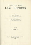 Lloyd's List Law Reports - 1952, Volume 1