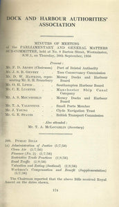 Docks and Harbour Authorities' Association (D&HAA) minutes 1956-1957