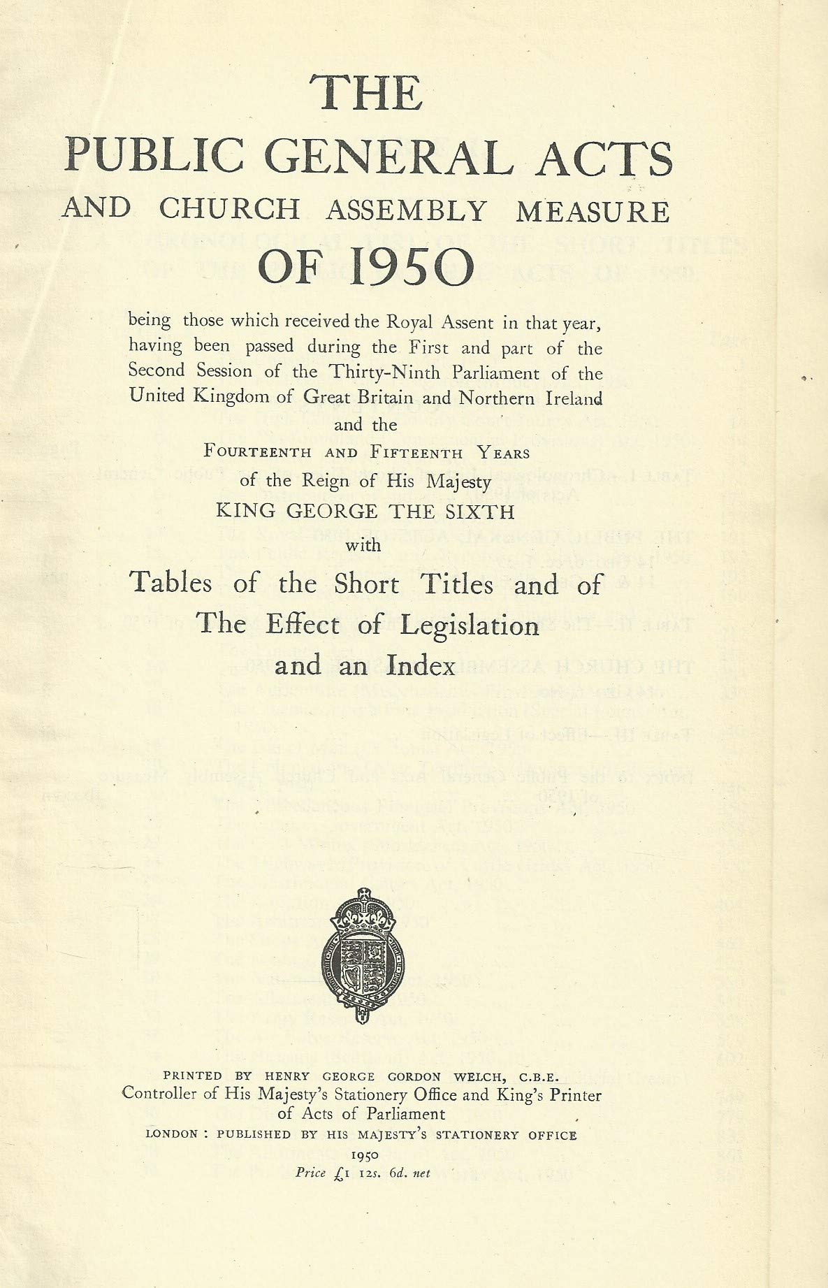 1950 - The Public General Act