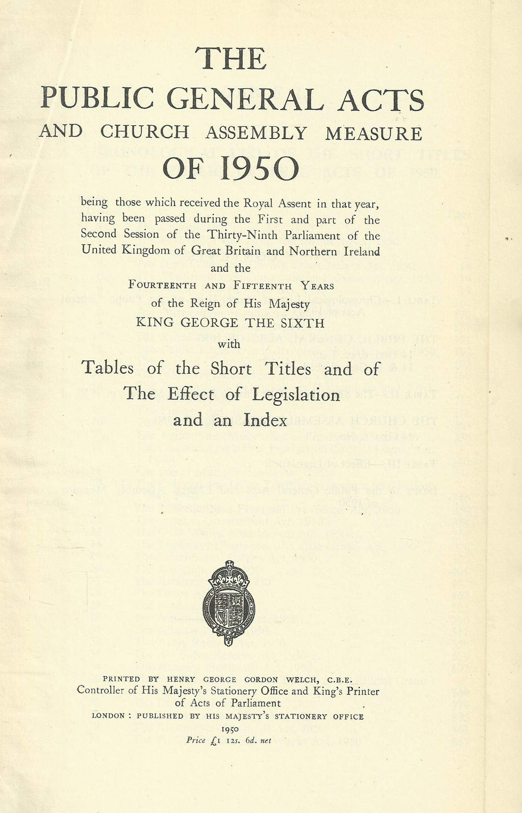 1950 - The Public General Act