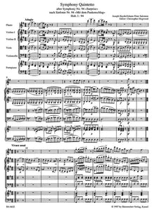 BARENREITER HAYDN J./SALOMON J.P. - SYMPHONY QUINTETTO SURPRISE G MAJOR HOB.I:94 - SCORE Classical sheets Full score