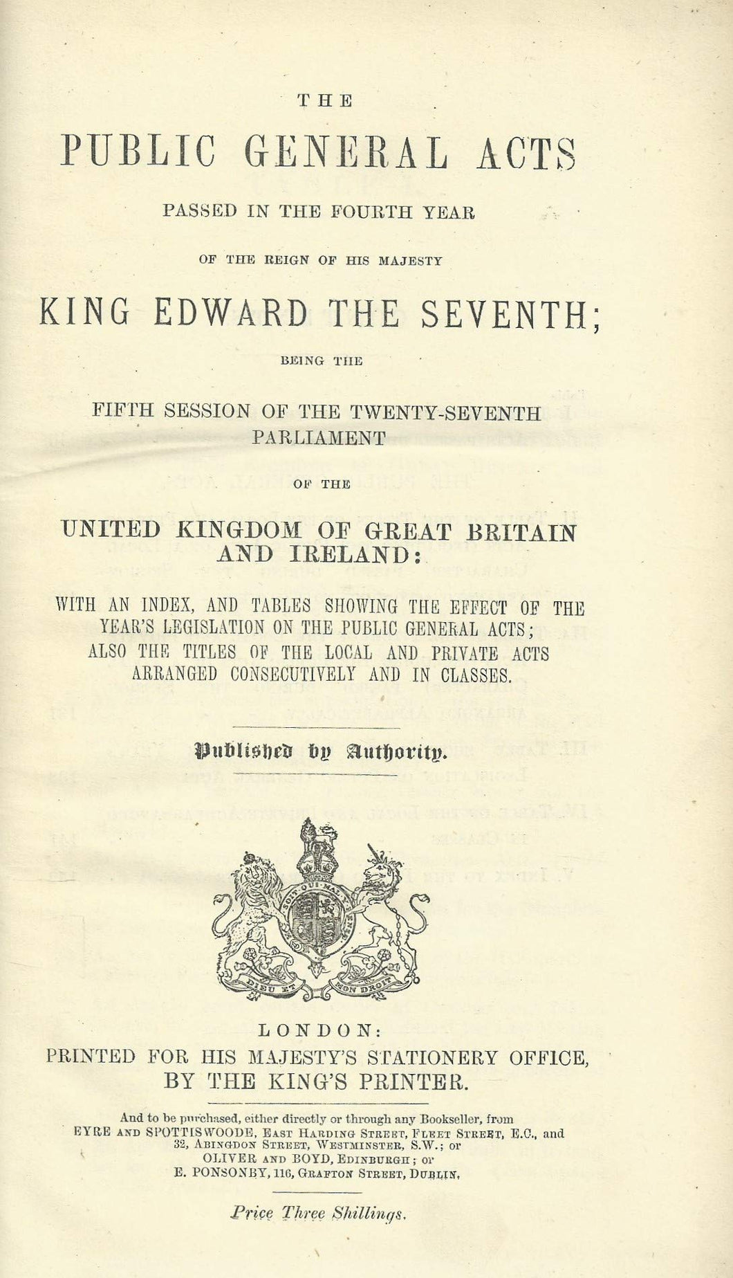 PUBLIC GENERAL ACTS 1904.