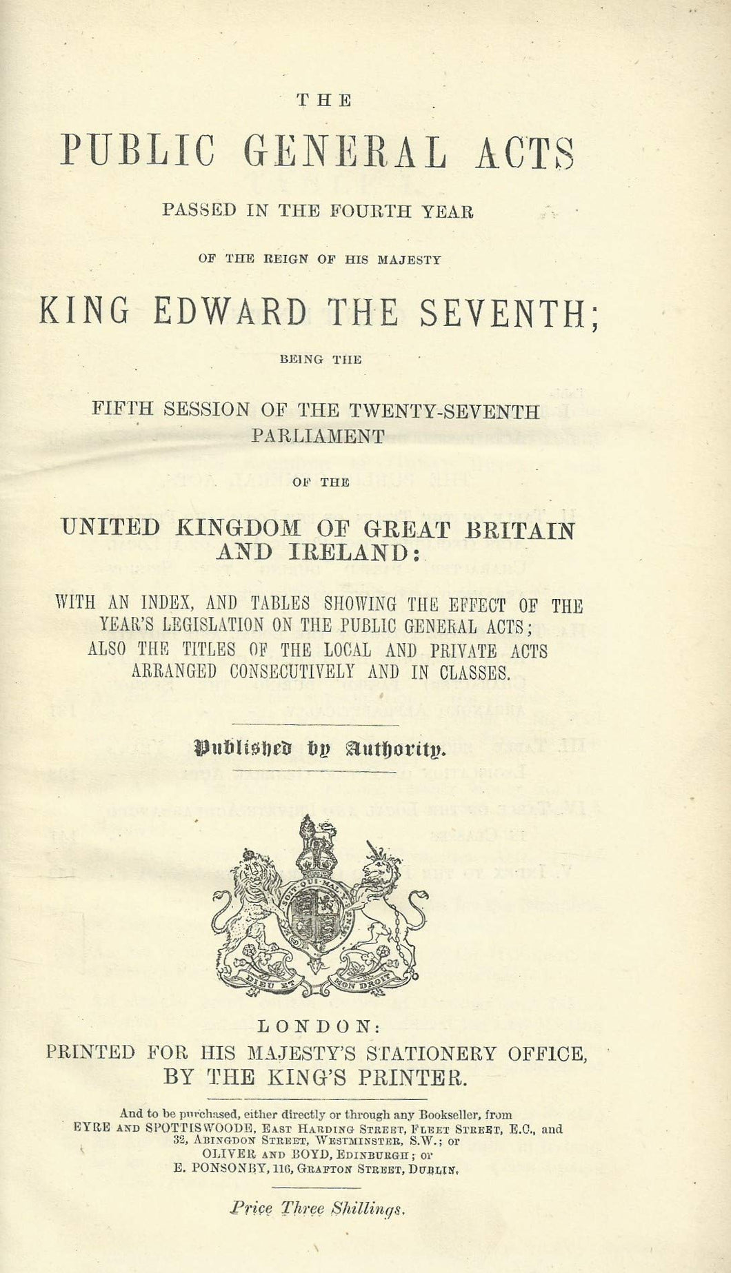 PUBLIC GENERAL ACTS 1904.
