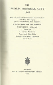 Northern Ireland - The Public General Acts 1965