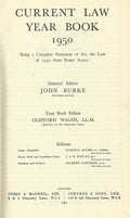 Current Law Year Book 1950. All the Law of 1950 from Every Source.