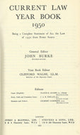 Current Law Year Book 1950. All the Law of 1950 from Every Source.