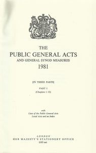 The Public General Acts and General Synod Measures: With Lists of the Public General Acts, Local Acts and an Index 1981