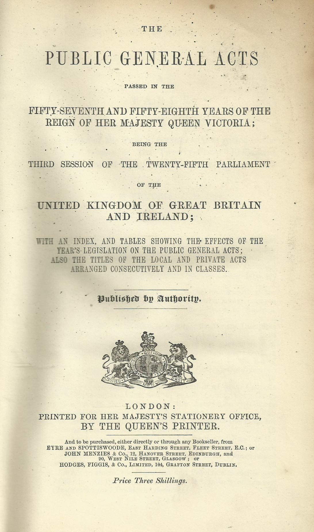 The Public General Acts 1897 - 57 and 58 Vict