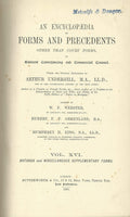 An Encyclopaedia of Forms and Precedents Other Than Court Forms - Vol XVI (16): Notanda and Miscellaneous Supplementary Forms